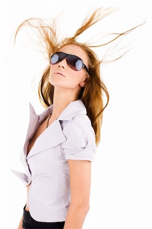 simsearch:673-02138920,k - Sexy isolated young woman in stylish sunglasses Stock Photo - Budget Royalty-Free & Subscription, Code: 400-04028395