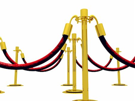 elegant dividers - A 3D illustration of a waiting line composed of stanchion barriers. Stock Photo - Budget Royalty-Free & Subscription, Code: 400-04028472