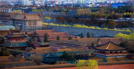 Red and Blue Pavilions among Old Imperials Buidings Forbidden City Beijing China. Trademarks removed. Photographie de stock - Aubaine LD & Abonnement, Code: 400-04028798