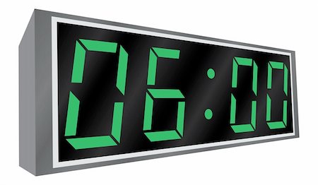 simsearch:400-05682859,k - Electronic alarm clock. Vector illustration. Perspective. Isolated on white background. Photographie de stock - Aubaine LD & Abonnement, Code: 400-04028856