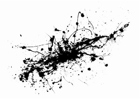 Black and white ink splat abstract background image Stock Photo - Budget Royalty-Free & Subscription, Code: 400-04029251