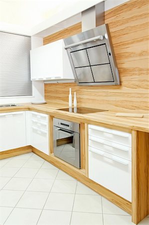 simsearch:400-05132663,k - Complete wooden kitchen vertical in new apartment Stock Photo - Budget Royalty-Free & Subscription, Code: 400-04029270