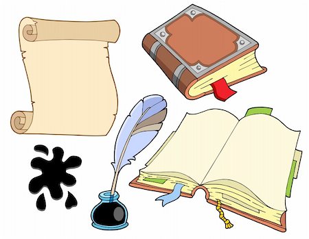 simsearch:400-06853377,k - Old books collection - vector illustration. Stock Photo - Budget Royalty-Free & Subscription, Code: 400-04029481