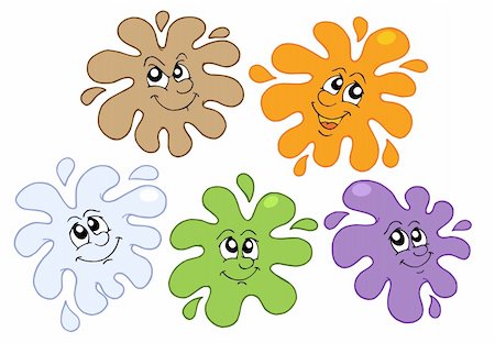 simsearch:400-06073766,k - Smiling color splashes 2 - vector illustration. Stock Photo - Budget Royalty-Free & Subscription, Code: 400-04029531
