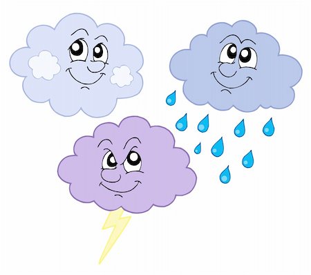 simsearch:400-04272687,k - Various cute clouds - vector illustration. Stockbilder - Microstock & Abonnement, Bildnummer: 400-04029558