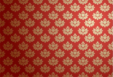 Vector illustration of a red glamour pattern Stock Photo - Budget Royalty-Free & Subscription, Code: 400-04020140