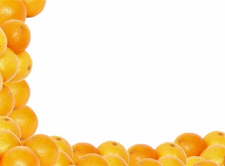 frilly - frame made of oranges on white Stock Photo - Budget Royalty-Free & Subscription, Code: 400-04020279