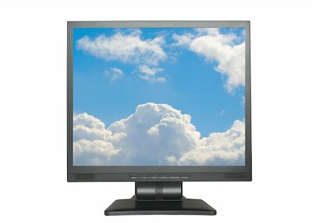 simsearch:400-04020281,k - isolated LCD with sky Photographie de stock - Aubaine LD & Abonnement, Code: 400-04020280