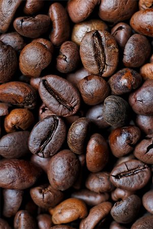 Closeup of fresh roasted coffee beans Stock Photo - Budget Royalty-Free & Subscription, Code: 400-04020685