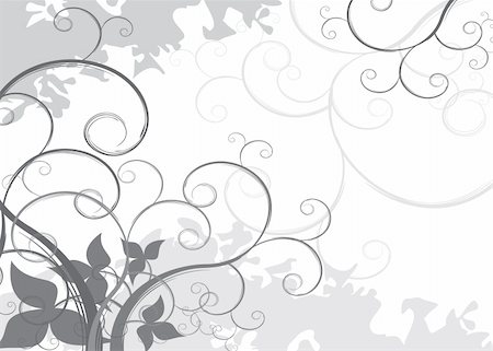 black and white nature vector composition Stock Photo - Budget Royalty-Free & Subscription, Code: 400-04021136