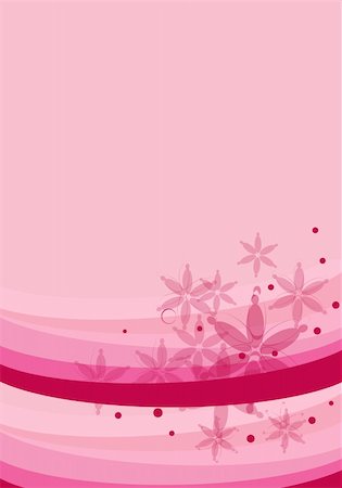 Pink and purple lines background with beautiful illustrated flowers over it good for print and web and Tv media Foto de stock - Super Valor sin royalties y Suscripción, Código: 400-04021157