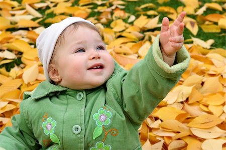 simsearch:400-04067084,k - baby at a park in Autumn Stock Photo - Budget Royalty-Free & Subscription, Code: 400-04021730