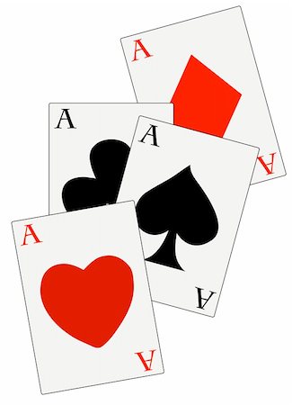 solitaire - poker deck with four aces in all suits Stock Photo - Budget Royalty-Free & Subscription, Code: 400-04022366