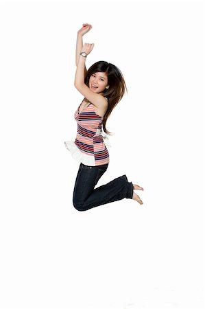 eyedear (artist) - happy teenage girl jumping excitedly knowing her success Stock Photo - Budget Royalty-Free & Subscription, Code: 400-04022505