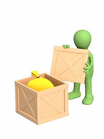 simsearch:400-04557469,k - The green 3d person - puppet, opening a sending Stock Photo - Budget Royalty-Free & Subscription, Code: 400-04022913