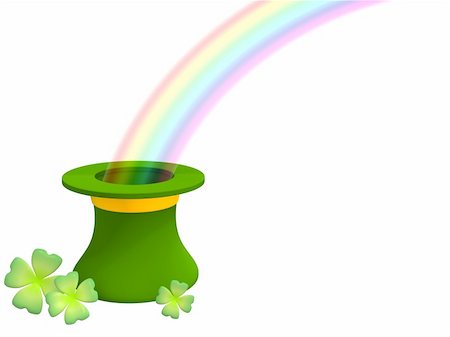 simsearch:400-06569677,k - The rainbow growing from a green hat Stock Photo - Budget Royalty-Free & Subscription, Code: 400-04022958