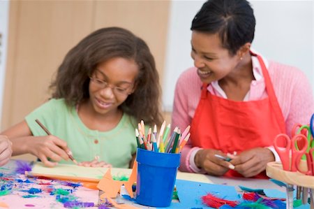 simsearch:400-04036581,k - Elementary school art class with teacher Stock Photo - Budget Royalty-Free & Subscription, Code: 400-04023275