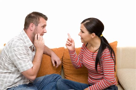 simsearch:400-05089878,k - angry couple sitting on sofa Stock Photo - Budget Royalty-Free & Subscription, Code: 400-04023501