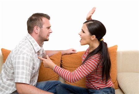 simsearch:400-05089878,k - angry couple sitting on sofa Stock Photo - Budget Royalty-Free & Subscription, Code: 400-04023523