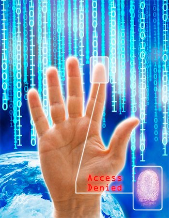 protect virus computer 3d - Image concept of security and technology. All the images are computering generated except the hand that is a physical photography. Stock Photo - Budget Royalty-Free & Subscription, Code: 400-04023601