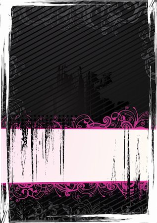 simsearch:400-04547987,k - Vector grunge floral wallpaper with white copy-space Foto de stock - Super Valor sin royalties y Suscripción, Código: 400-04023640