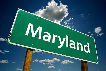 Maryland Road Sign with dramatic clouds and sky. Stock Photo - Budget Royalty-Free & Subscription, Code: 400-04023858