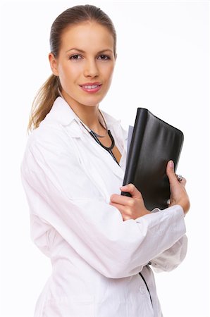 simsearch:400-04024679,k - 20-25 years old beautiful female doctor isolates on white Stockbilder - Microstock & Abonnement, Bildnummer: 400-04034026