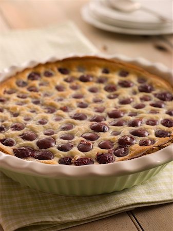 Black Cherry Clafoutis Stock Photo - Budget Royalty-Free & Subscription, Code: 400-04034343