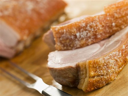 Roast Loin of Pork with Crispy Crackling Stock Photo - Budget Royalty-Free & Subscription, Code: 400-04034570