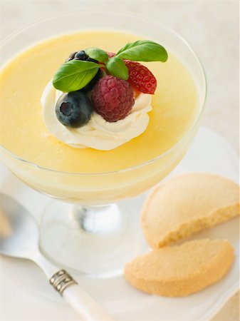 Lemon Posset with Shortbread Biscuits Stock Photo - Budget Royalty-Free & Subscription, Code: 400-04034597