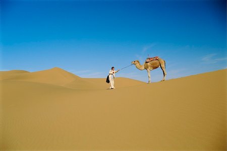 simsearch:400-04034980,k - Man in desert with stubborn camel Foto de stock - Royalty-Free Super Valor e Assinatura, Número: 400-04034994