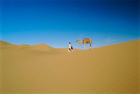 simsearch:400-04034980,k - Man in desert with stubborn camel Foto de stock - Royalty-Free Super Valor e Assinatura, Número: 400-04034995