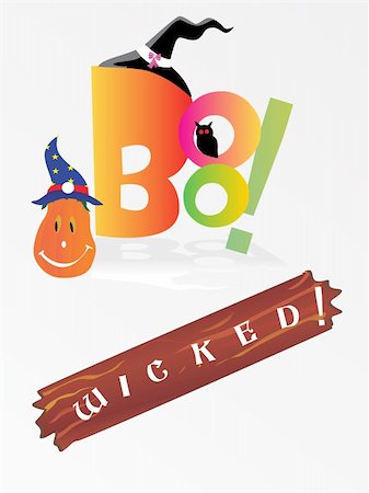 vector illustration, halloween background Stock Photo - Budget Royalty-Free & Subscription, Code: 400-04035899