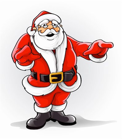 simsearch:400-04959550,k - Vector Santa Claus singing Christmas song illustration Foto de stock - Royalty-Free Super Valor e Assinatura, Número: 400-04036166