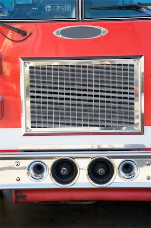 fire truck close - Detail of a fire engine Stock Photo - Budget Royalty-Free & Subscription, Code: 400-04036465