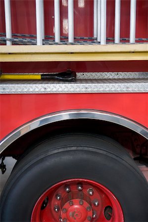 fire truck close - Detail of a fire engine Stock Photo - Budget Royalty-Free & Subscription, Code: 400-04036463