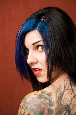 simsearch:400-05054627,k - Pretty young woman with many tattoos Stock Photo - Budget Royalty-Free & Subscription, Code: 400-04036602