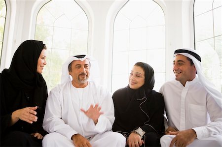 A Middle Eastern family sitting together Stock Photo - Budget Royalty-Free & Subscription, Code: 400-04036872