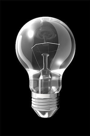 simsearch:400-04172259,k - Light bulb on black background Foto de stock - Royalty-Free Super Valor e Assinatura, Número: 400-04037235