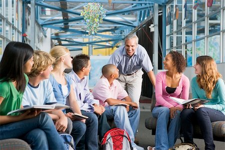 School children and their teacher in a high school class Stock Photo - Budget Royalty-Free & Subscription, Code: 400-04038034