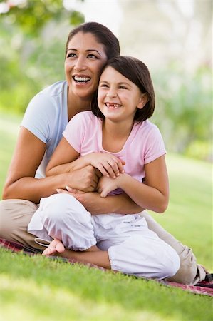 simsearch:400-04043055,k - Mother and daughter in park together Stock Photo - Budget Royalty-Free & Subscription, Code: 400-04038330