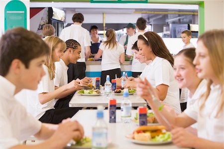 simsearch:400-04036581,k - High school students eating in the school cafeteria Stock Photo - Budget Royalty-Free & Subscription, Code: 400-04038496