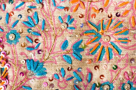 silk thread texture - Flower pattern on raw silk Stock Photo - Budget Royalty-Free & Subscription, Code: 400-04030670