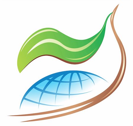 eco travel - Earth logo for recycling, transportation or travel company Foto de stock - Super Valor sin royalties y Suscripción, Código: 400-04030737