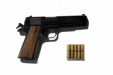 pistol of officer  in american army in second word war Stock Photo - Budget Royalty-Free & Subscription, Code: 400-04030867