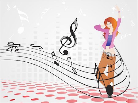 simsearch:400-04031104,k - beautifull female silhouette dancing on music background_17, wallpaper Stock Photo - Budget Royalty-Free & Subscription, Code: 400-04031042