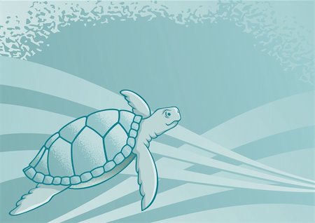 Sea turtle background for page layout or presentations Photographie de stock - Aubaine LD & Abonnement, Code: 400-04031290