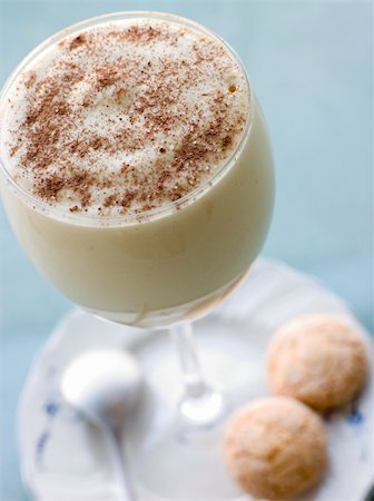 Glass of Zabaglione with Amaretti Biscuits Stock Photo - Budget Royalty-Free & Subscription, Code: 400-04031571