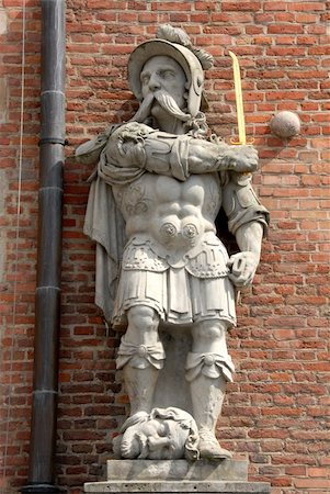 pomerania - Detail statue of house facade in Old Town, Gdansk Poland Stock Photo - Budget Royalty-Free & Subscription, Code: 400-04031788