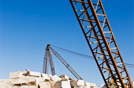 Cranes at marble quarry, Alentejo, Portugal Stock Photo - Budget Royalty-Free & Subscription, Code: 400-04031810